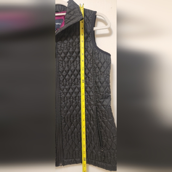 Land's End Black Vest Quilted Lined Zip SZ M (10-12) - Picture 5 of 9